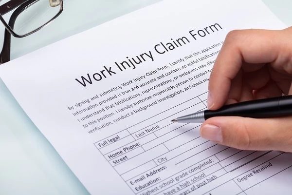 Work injury claim form